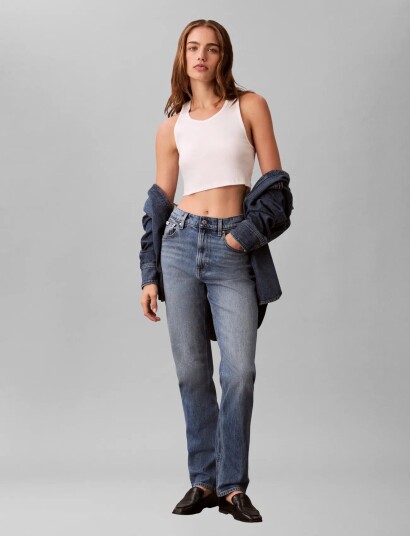 Calvin Klein Jeans New Mom Jean Delaware Blue SH/34 x 30
