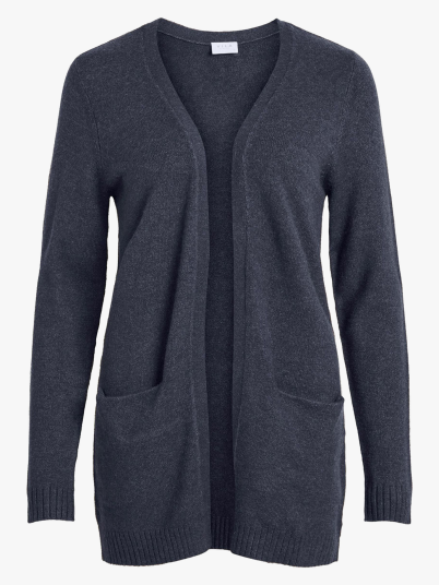 Vila Ril Open Long Sleeve Knit Cardigan Blå M Vila Ril Open Long Sleeve Knit Cardigan Blå M