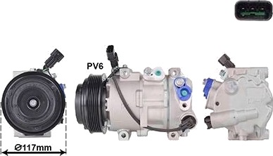 AC-kompressor VAN WEZEL 8201K722