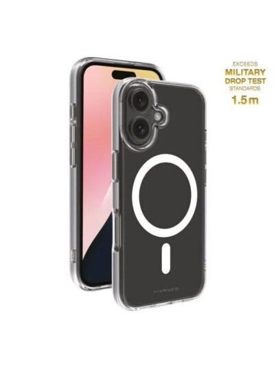 Vivanco Mag Clear Cover for iPhone 16 Clear