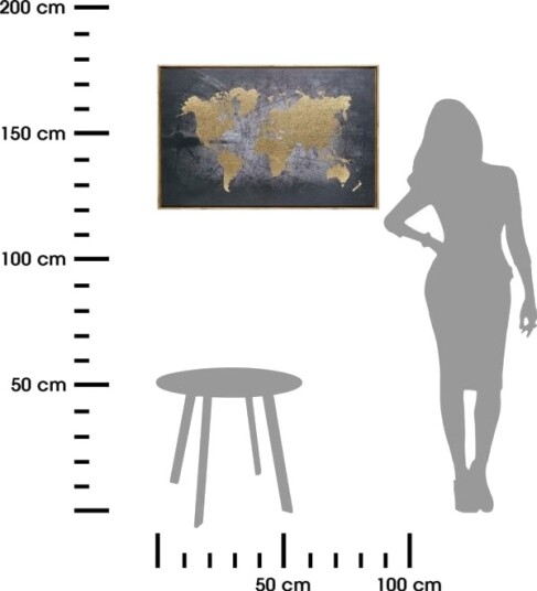 Atmosphera World innrammet veggbilde 58x88cm Atmosphera World innrammet veggbilde 58x88cm