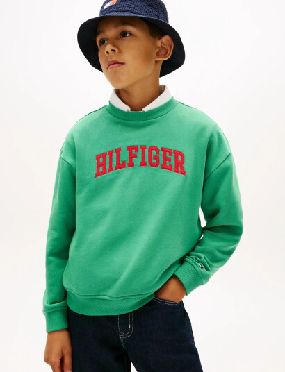 Tommy Hilfiger Hilfiger Varsity Sweatshirt Green 122 Tommy Hilfiger Hilfiger Varsity Sweatshirt Green 122