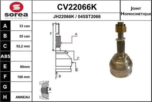 Drivledd EAI CV22066K Drivledd EAI CV22066K