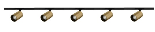 Nordesign Oz spotskinne 5 spotter 2 meter - Svart/Messing