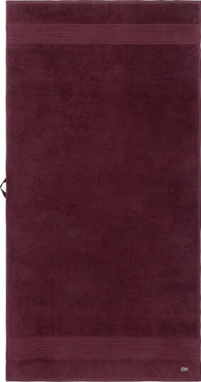 Lacoste Home Llecroco Bath Towel - BORDEAU - 70X140 cm