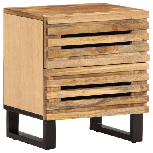  Nattbord 40x34x46 cm grovt heltre mangotre 377426