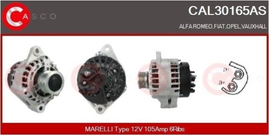 CASCO CAL30165AS Dynamo CASCO CAL30165AS Dynamo