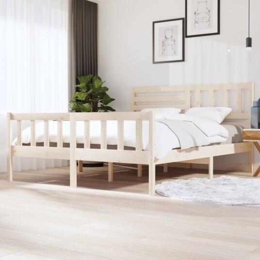 vidaXL Sengeramme heltre 180x200 cm 6FT Super King vidaXL Sengeramme heltre 180x200 cm 6FT Super King