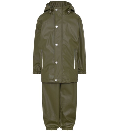 En Fant Rainwear Set Solid Green 86