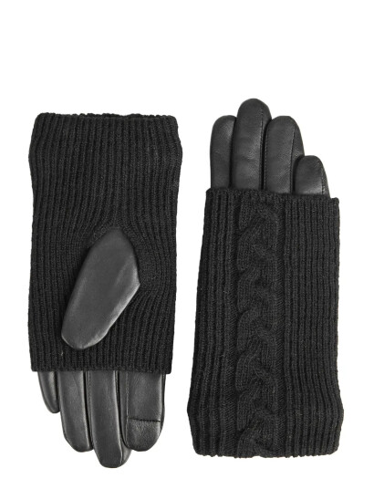 Markberg Hellymbg Glove, Cable Knit - Black - 8