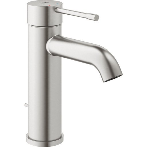 Grohe Essence 1-greps servantbatteri m/oppløftsventil, Supersteel Grohe Essence 1-greps servantbatteri m/oppløftsventil, Supersteel