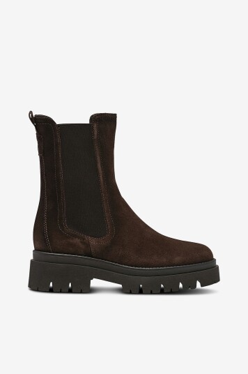 Tamaris Boots Chelsea Suede Brun Tamaris Boots Chelsea Suede Brun