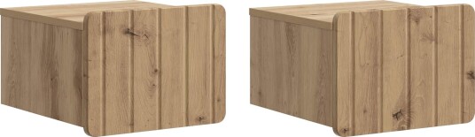  Vegghengt Nattbord 2 pcs Artisan eik 33 x 34,5 x 24 cm