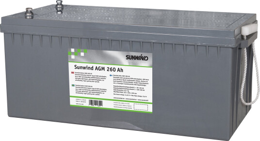 BATTERI SUNWIND AGM 260AT BATTERI SUNWIND AGM 260AT