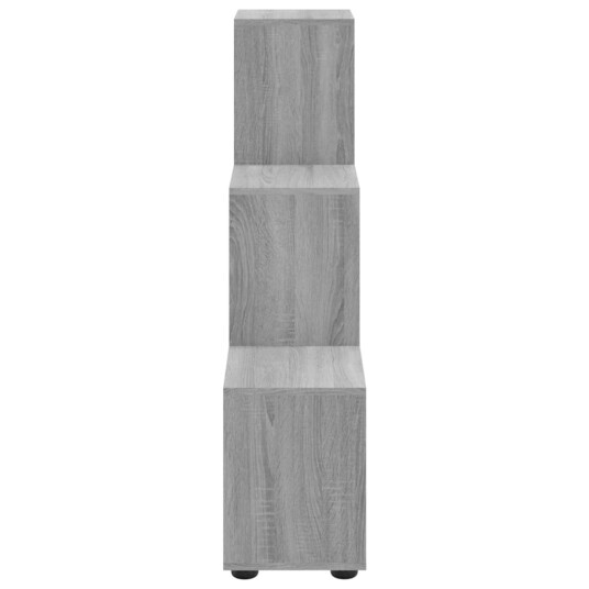 vidaXL Bokhylle gr? sonoma 107 cm konstruert tre