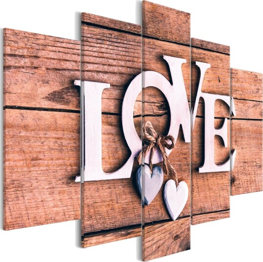 Bilde Wooden Letters 5 Parts Wide 200x100 Artgeist sp. z o. o.