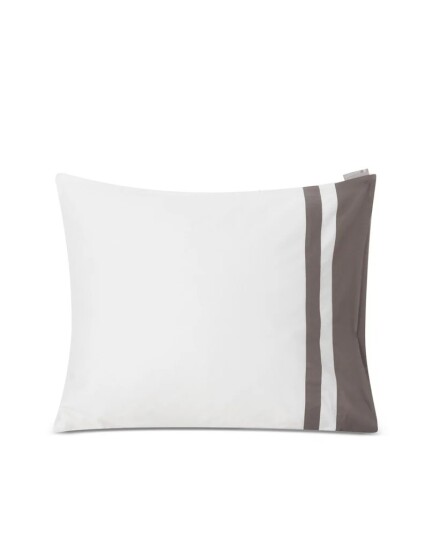 Lexington Hotel contrast putevar bomullssateng 50x70 cm hvit/charcoal