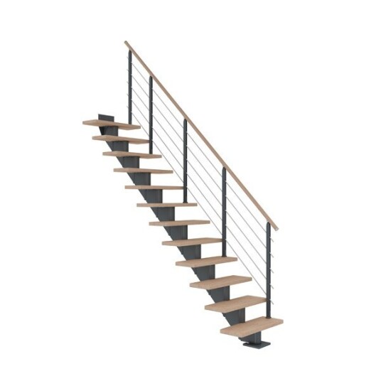 Dolle Hamburg Eik H-oljet Rett Trapp Antracit Design 12T 85W Dolle Hamburg Eik H-oljet Rett Trapp Antracit Design 12T 85W