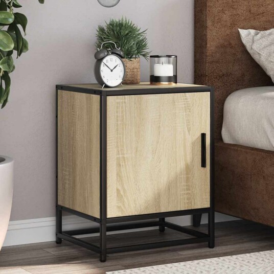  Nattbord 2 stk sonoma eik 40x31x50 cm konstruert tre og metall 8721102837715