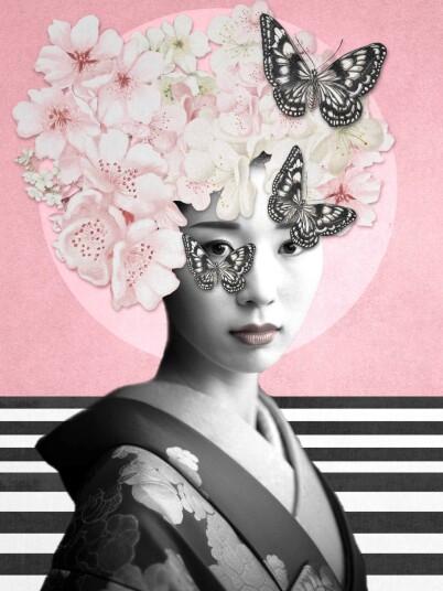 Namly Design Plakat Blomstrende Geisha POSTERHEWAME