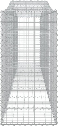 vidaXL Gabionkurver buede 6 stk 400x50x100/120 cm galvanisert jern