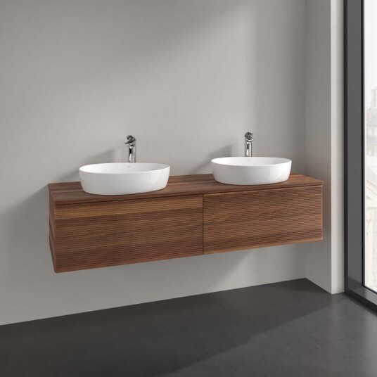 Villeroy & Boch Antao Servantskap med 2 skuffer 160x50x36 cm u/lys Valnøtt Villeroy & Boch Antao Servantskap med 2 skuffer 160x50x36 cm u/lys Valnøtt
