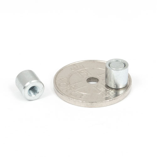 Mini magnet Ø 6 x 6 mm med M3 gjenge til hobby og DIY