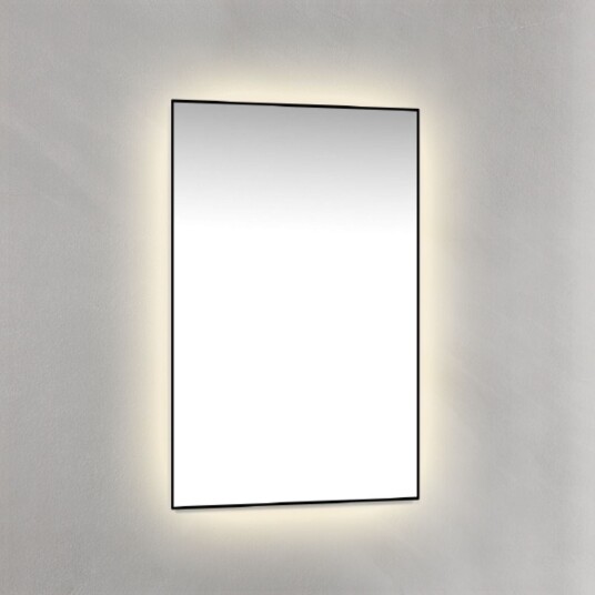Macro Design Rammespeil med Ambilight Svart / 45cm Macro Design Rammespeil med Ambilight Svart / 45cm