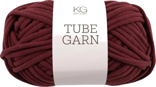 Kort og Godt Tubegarn 4mm Vinrød 7866, 100g