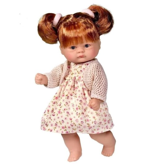 Asi Bomboncin Babypuppe Med Rødbrunt Hår 20 Cm Beige Jente
