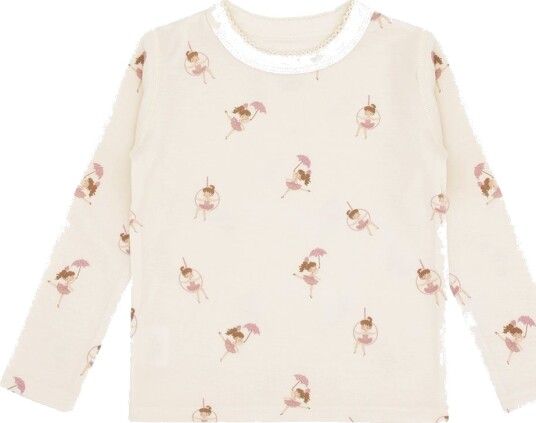 Hust and Claire Genser HcAbba Line Danser Ull Off White Hust and Claire 10 år 140 Genser Beige Rosa