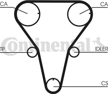 Registerreim sett CONTITECH CT1047K1 Registerreim sett CONTITECH CT1047K1