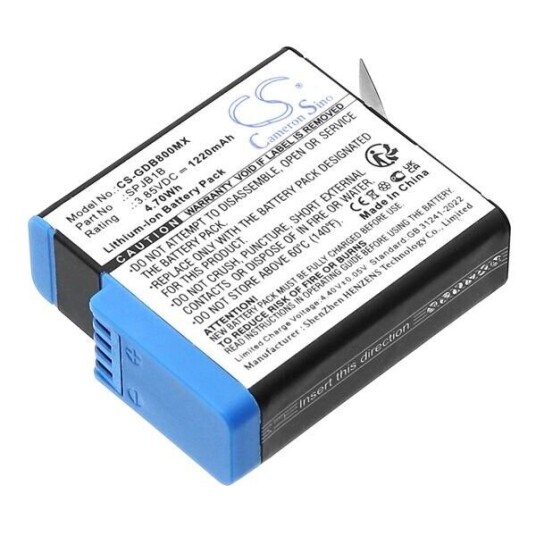 GoPro Hero 6 Black batteri (1220 mAh 3.85 V, Sort)