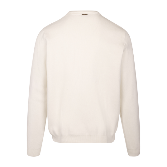 Jorge Sweater Snow white L Cotton knit r-neck
