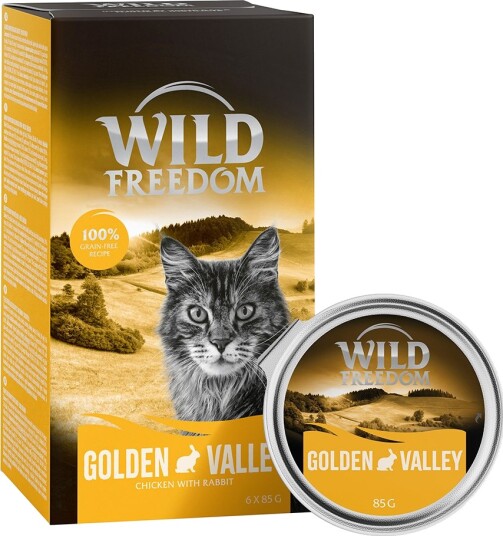 Wild Freedom våtfôr Adult skåler Golden Valley Kanin & Kylling 6 x 85 g