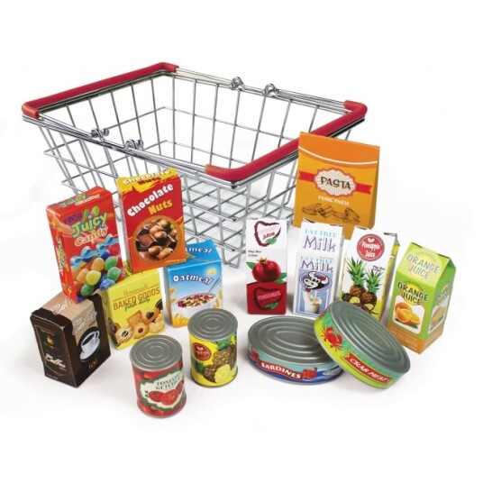 Magni Metal Basket with grocery products 2691 Magni Metal Basket with grocery products 2691