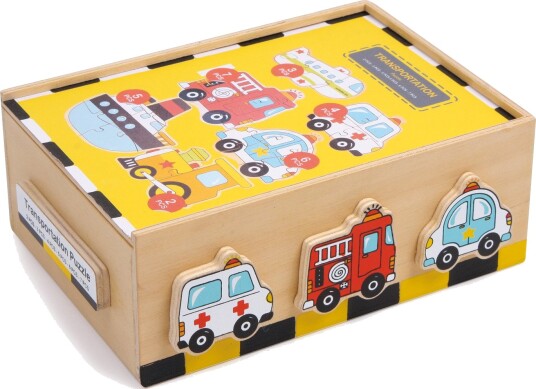 Small Foot Puslespillboks med Biler   3+ ??r