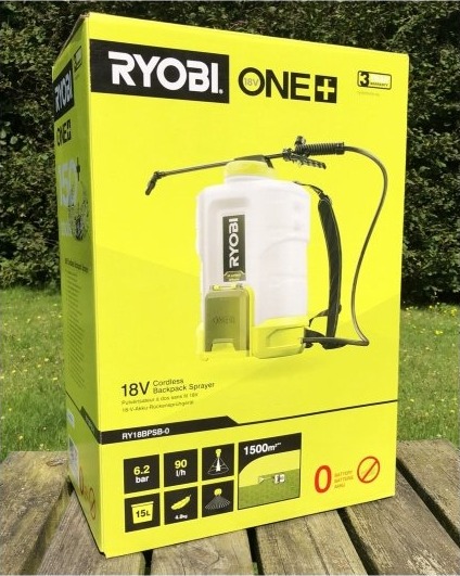 Ryobi ONE+ RY18BPSB 0 18V Ryggsäck Trädgårdsspruta Inget batteri