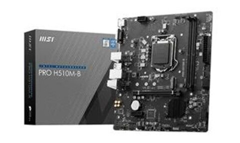 MSI PRO H510M-B - micro ATX - LGA1200 Socket - H510 - Intel H510 - Intel LGA1200 socket - DDR4 RAM - Micro-ATX