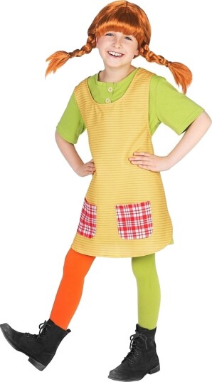 Mask World Pippi Langstrømpe Børnekostume / UdklædningstøjStr. 158 164 Mask World Pippi Langstrømpe Børnekostume / UdklædningstøjStr. 158 164