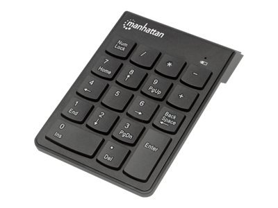 Manhattan Trådløst Numeric Tastatur med 18 Taster - Sort