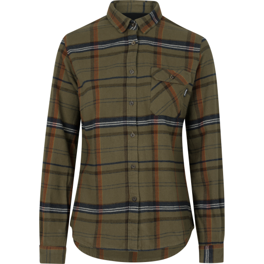 Seeland Skye Flannel Shirt Grape Leaf/Terracotta Check L