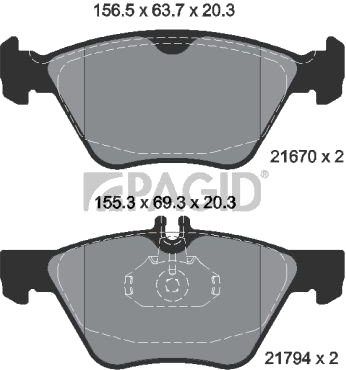 PAGID T1092N Bremseklosser