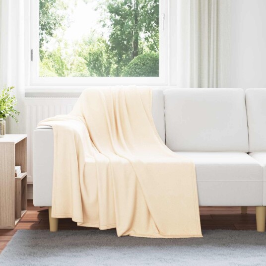 vidaXL Kastepledd 6 pcs Krem 170 x 130 cm Fleece