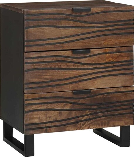 Nattkommode 50x33x60 cm laget av solid mango og konstruert tre.