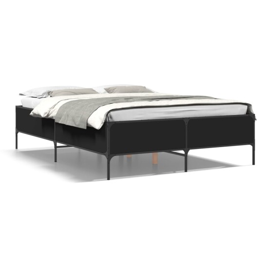  Sengeramme svart 140x200 cm konstruert tre og metall 8721102609879