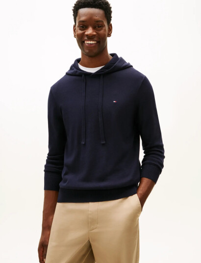Tommy Hilfiger Essential Cotton Hoody - Navy - M