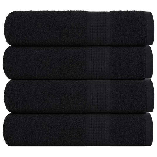 Badehåndklær FROGN 4 stk svart 100x150 cm 360 gsm Badehåndklær FROGN 4 stk svart 100x150 cm 360 gsm
