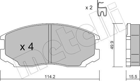 METELLI 22 0221 1 Bremseklosser