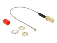 Delock - Antennekabel - Rp-Sma Beholder Til Mhf/U.Fl Plugg - 10 Cm - Koaksial - Grå Delock - Antennekabel - Rp-Sma Beholder Til Mhf/U.Fl Plugg - 10 Cm - Koaksial - Grå